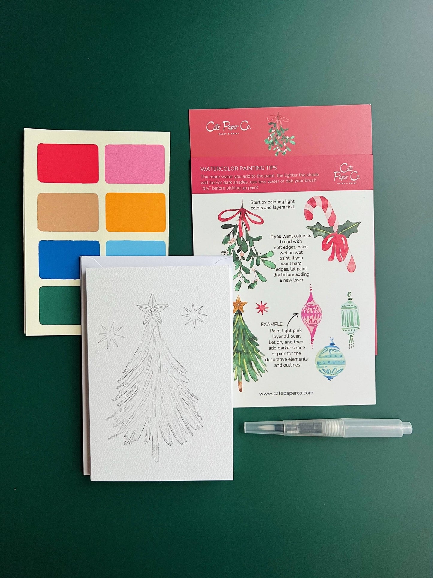 Watercolor Christmas Cards Kit - Purpose + Passion Boutique
