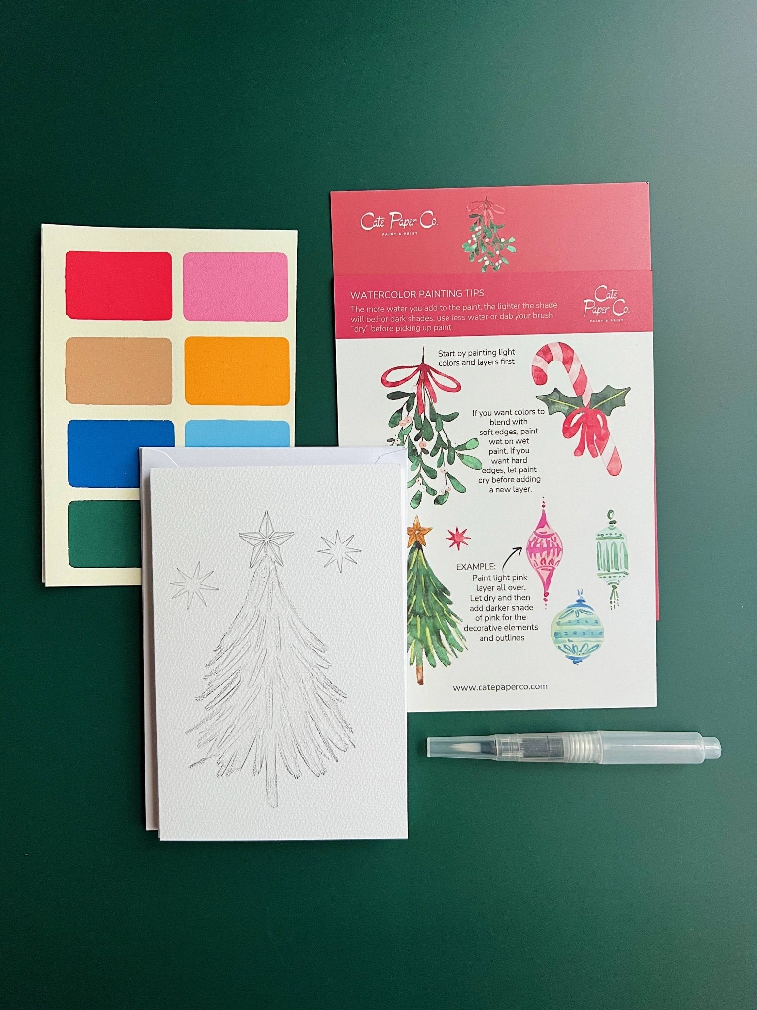 Watercolor Christmas Cards Kit - Purpose + Passion Boutique