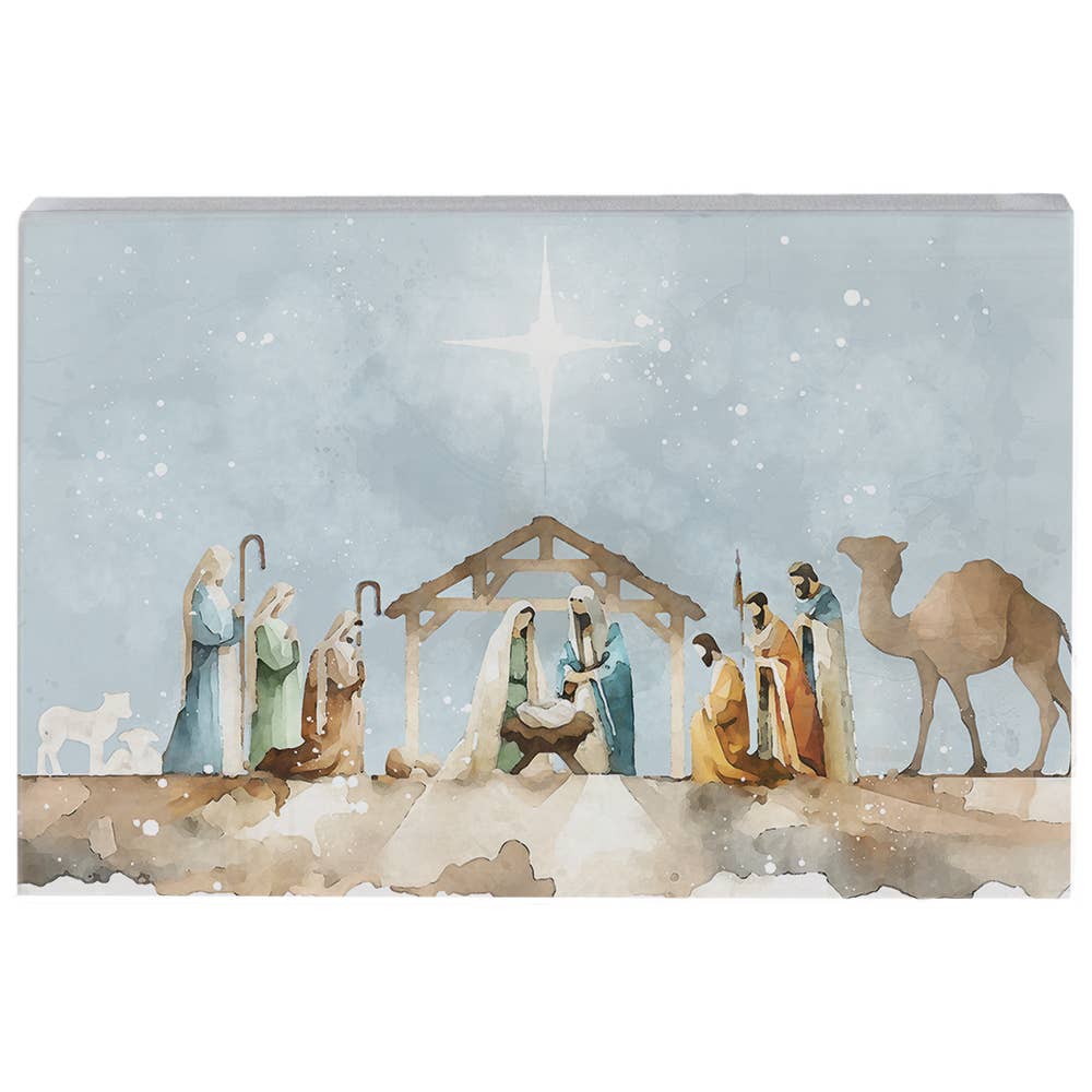 Watercolor Nativity Scene - Purpose + Passion Boutique