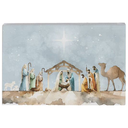 Watercolor Nativity Scene - Purpose + Passion Boutique