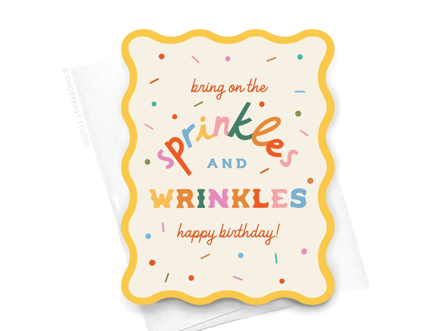 Wavy Die Cut Sprinkles and Wrinkles Notecard - Purpose + Passion Boutique