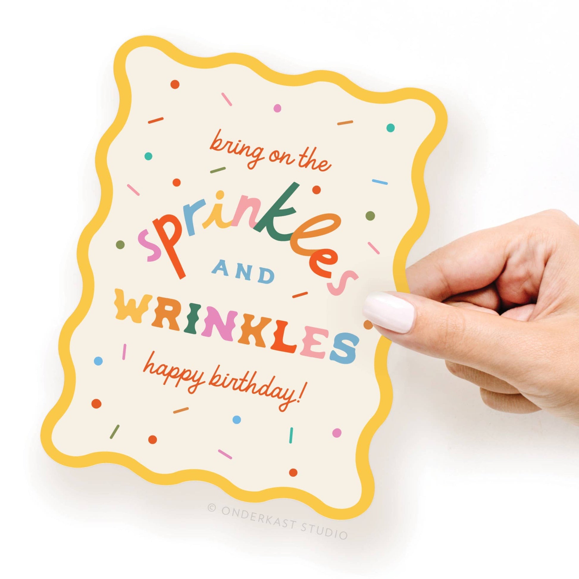 Wavy Die Cut Sprinkles and Wrinkles Notecard - Purpose + Passion Boutique