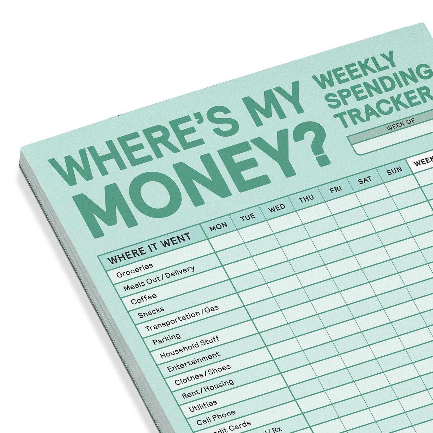 Weekly Money Tracker Pad - Purpose + Passion Boutique