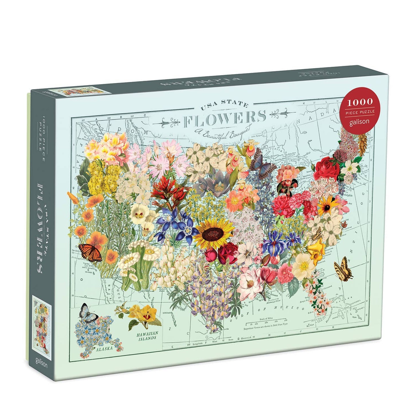 Wendy Gold USA State Flowers 1000 Piece Puzzle - Purpose + Passion Boutique