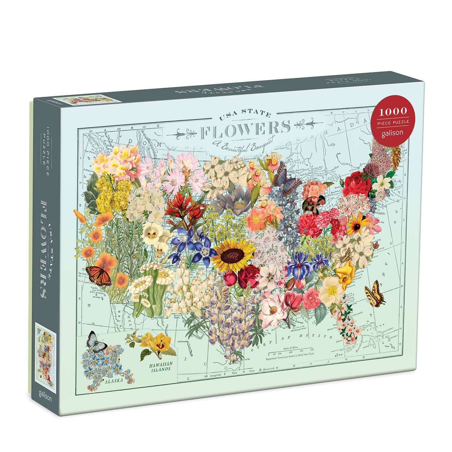 Wendy Gold USA State Flowers 1000 Piece Puzzle - Purpose + Passion Boutique
