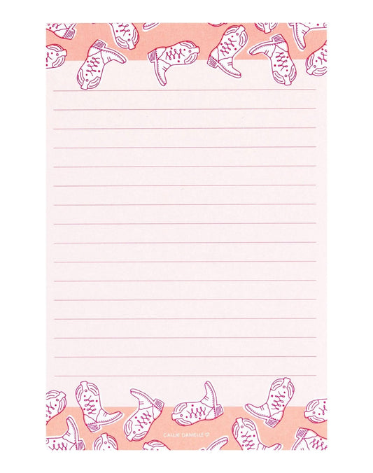 Western Cowgirl Boots Notepad - Purpose + Passion Boutique