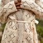 Western Diamond Jacquard Belted Cardigan - Taupe - Purpose + Passion Boutique