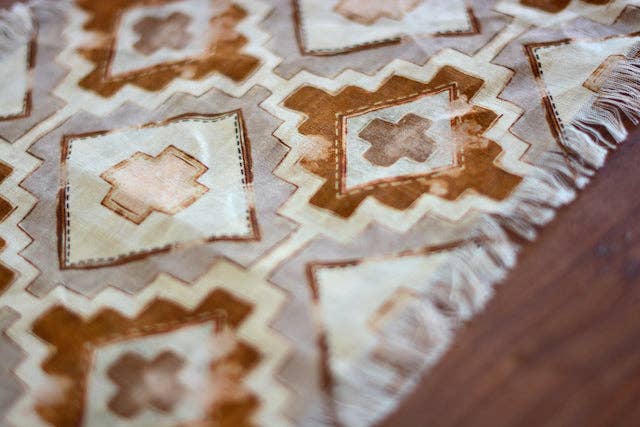 Western Rustic Farmhouse Geometric Linen Table Runner - Purpose + Passion Boutique