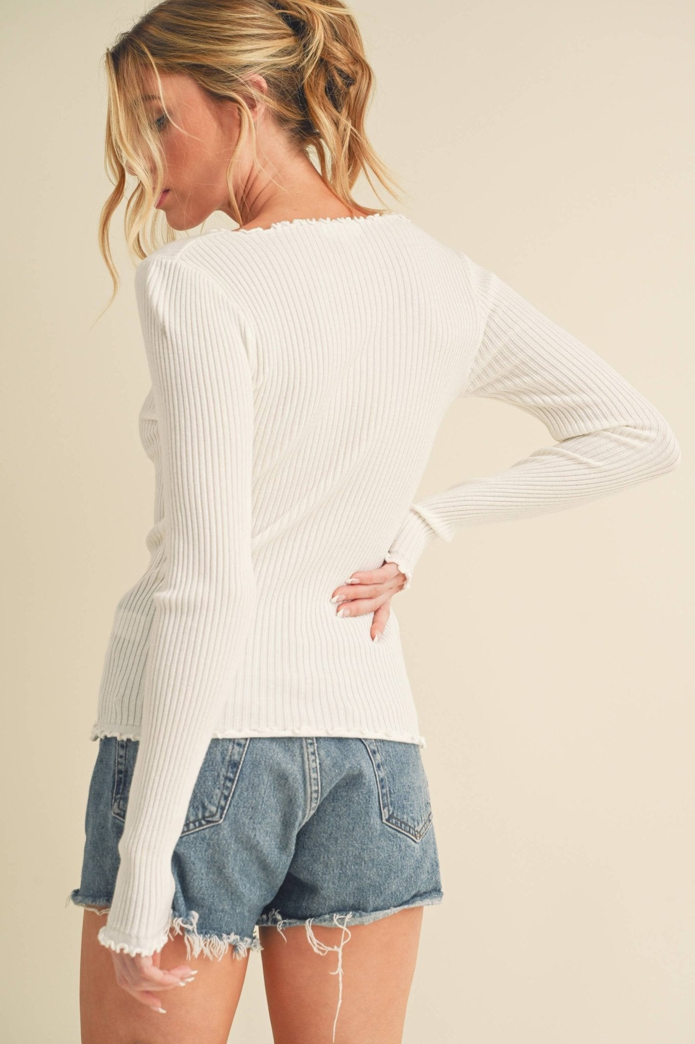 White Adalie Knit Sweater - Purpose + Passion Boutique