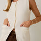 White Button Down Knit Vest - Purpose + Passion Boutique