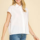 White Button - Down Tunic Blouse - Purpose + Passion Boutique