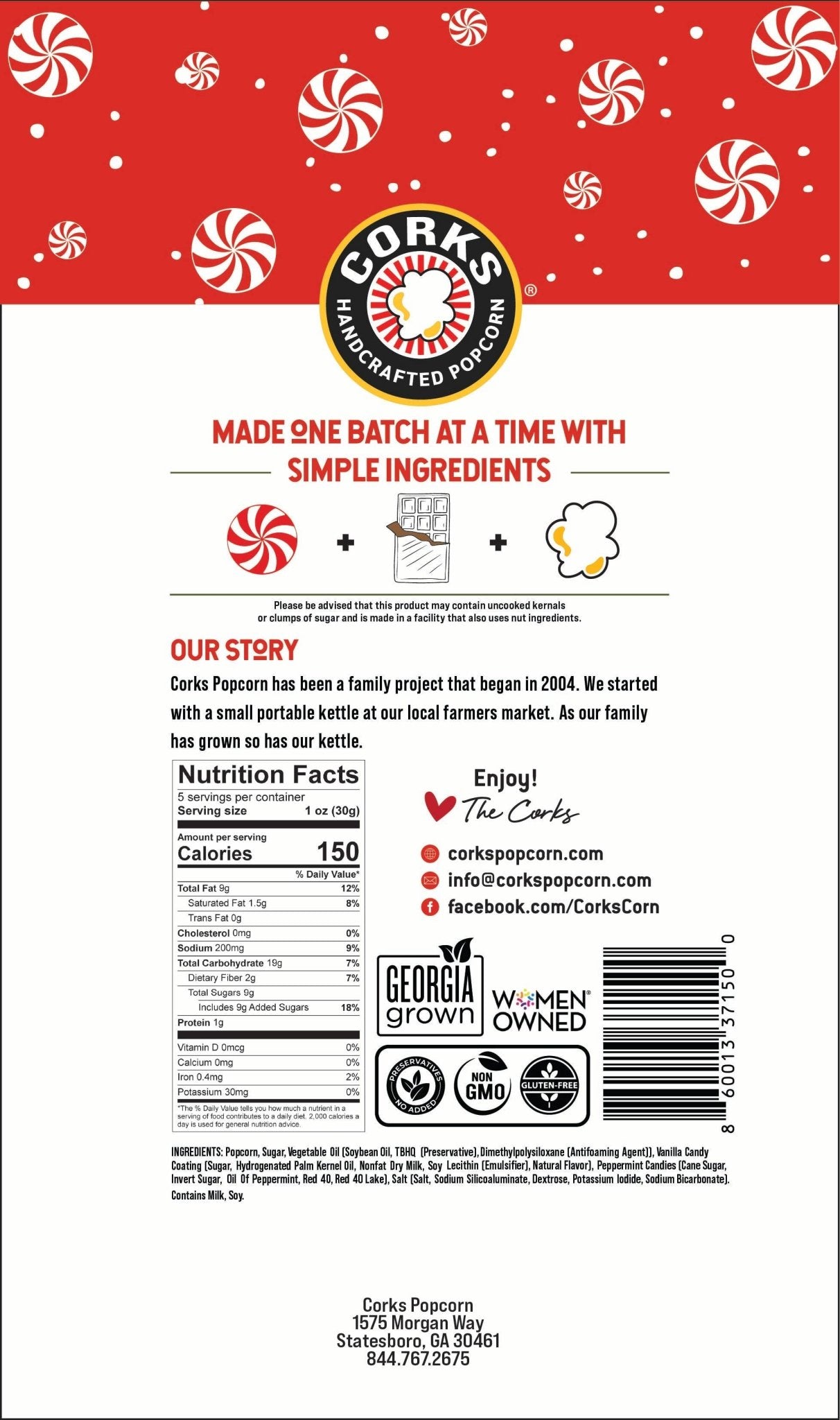 White Chocolate Peppermint - 3oz - Purpose + Passion Boutique