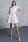 White Denim Mini Dress - Purpose + Passion Boutique