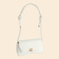 White Faux Leather Rope Strap Shoulder Bag - Purpose + Passion Boutique