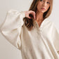 White Melange Pullover - Purpose + Passion Boutique