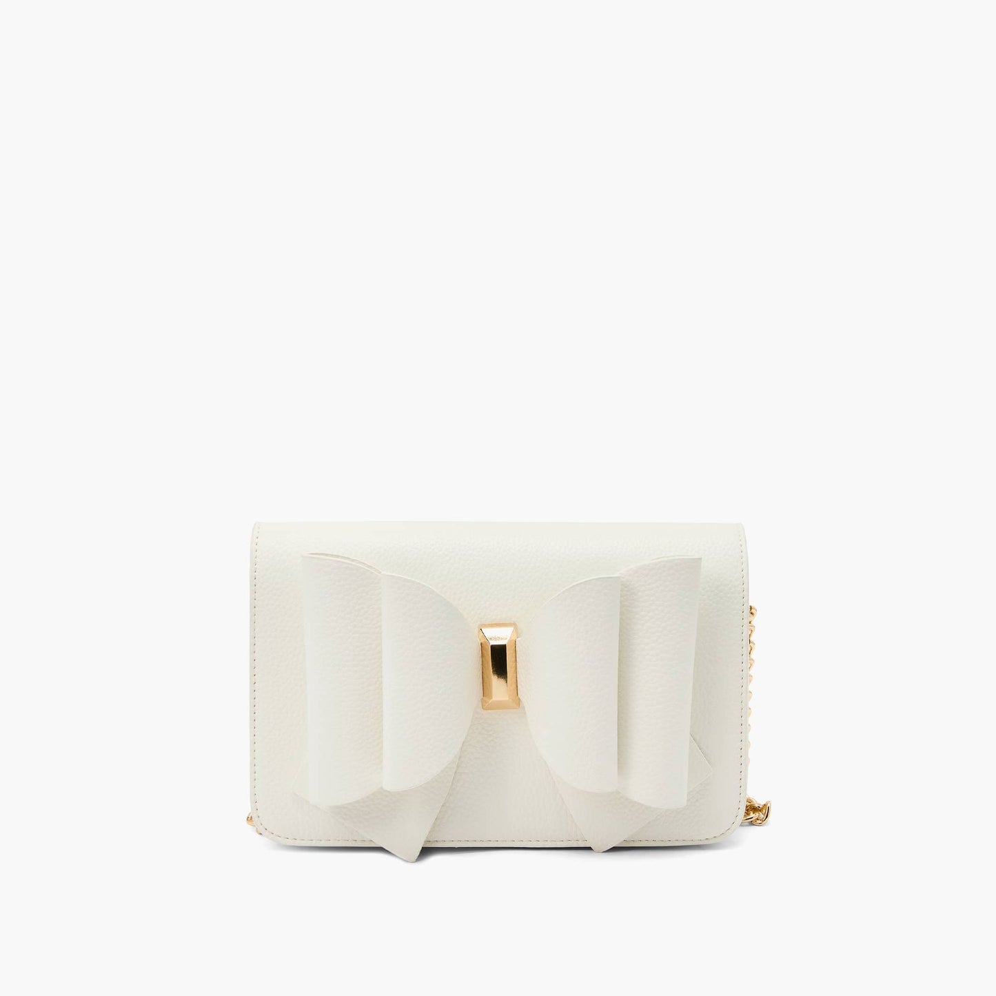 White Overflap Bow Crossbody - Purpose + Passion Boutique