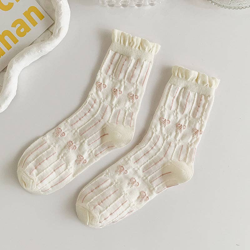 White Rolled Edge Socks for Women - Purpose + Passion Boutique