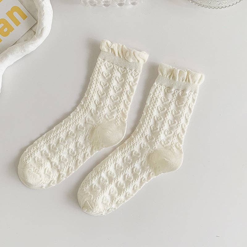 White Rolled Edge Socks for Women - Purpose + Passion Boutique