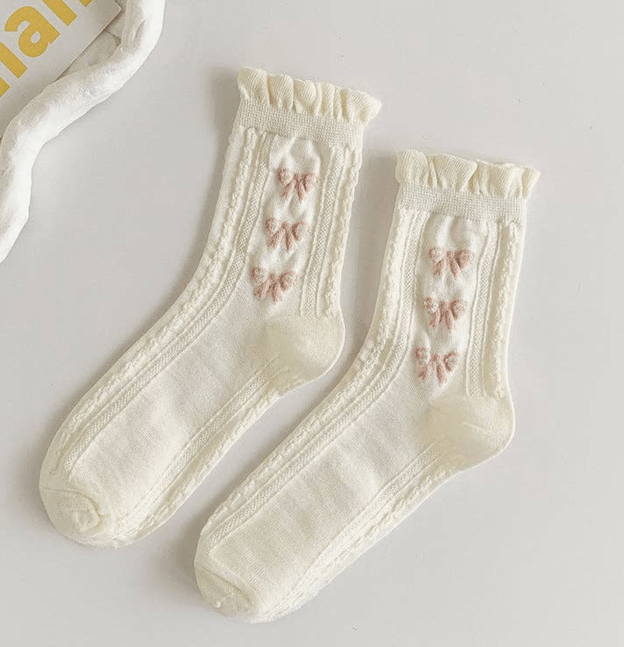 White Ruffled Edge Socks for Women - Purpose + Passion Boutique