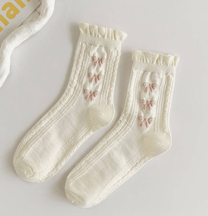 White Ruffled Edge Socks for Women - Purpose + Passion Boutique