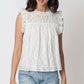 White Sleeveless Eyelet Top - Purpose + Passion Boutique