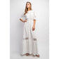 White Woven Maxi Button Down Dress - Purpose + Passion Boutique