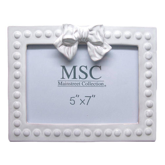 Whitewash Bow 5x7 Picture Frame - Purpose + Passion Boutique