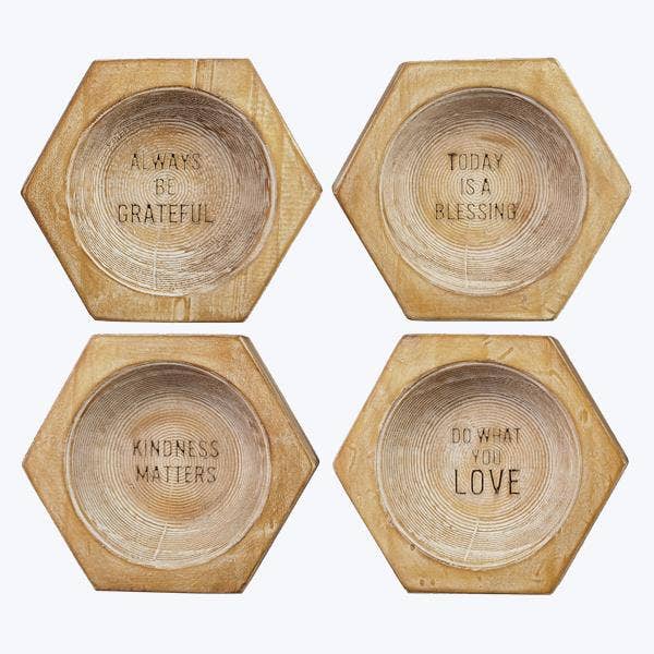 Whitewashed Wood Tabletop Mini Trinket Bowl - Purpose + Passion Boutique