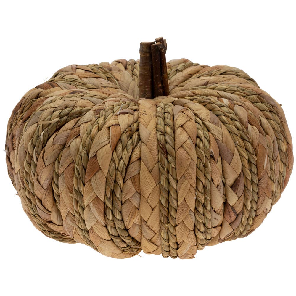 Wicker Pumpkin 7.5" Dia. Woven - Purpose + Passion Boutique