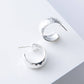Wide Hammered Hoops, Silver - Purpose + Passion Boutique