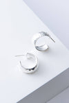 Wide Hammered Hoops, Silver - Purpose + Passion Boutique