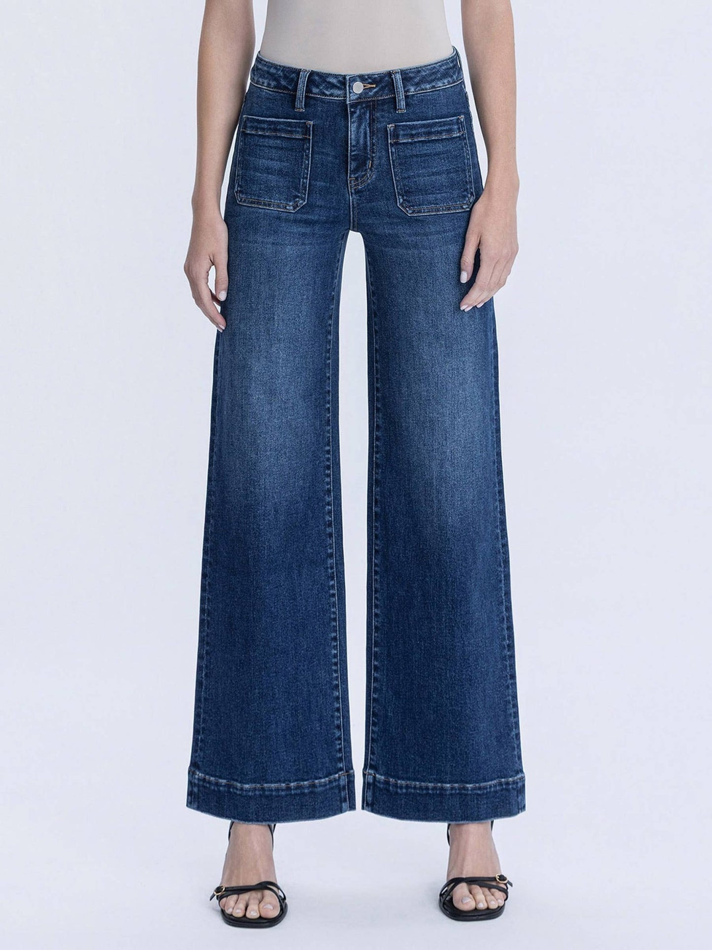 Wide Trouser High Rise Medium Wash Jean - Purpose + Passion Boutique