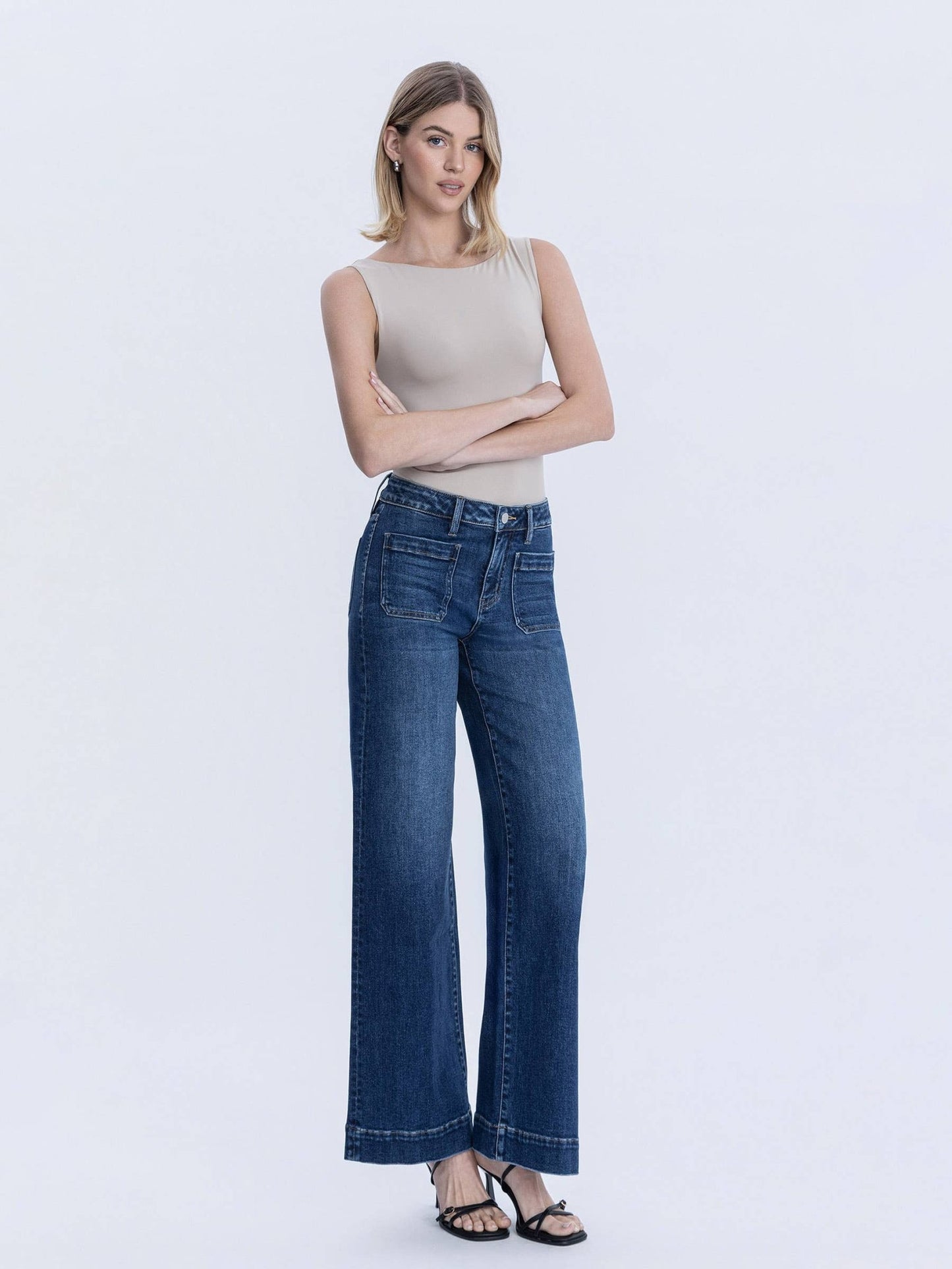 Wide Trouser High Rise Medium Wash Jean - Purpose + Passion Boutique