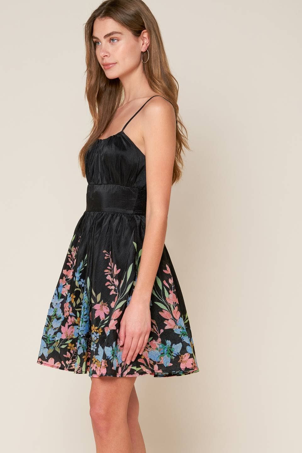 Wildflower Black Woven Mini Dress - Purpose + Passion Boutique