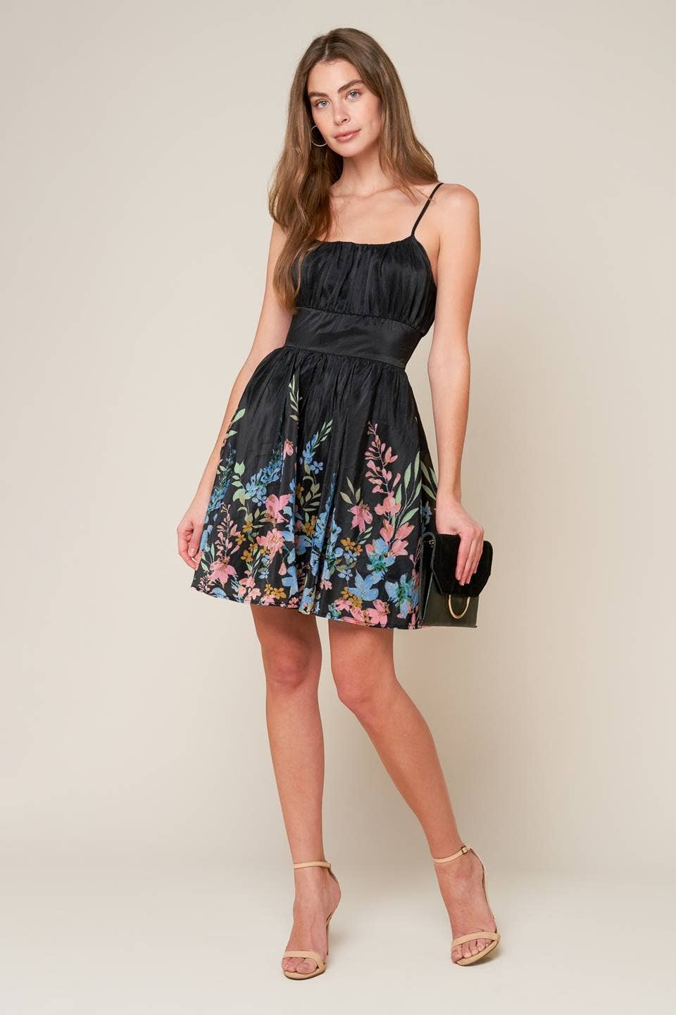 Wildflower Black Woven Mini Dress - Purpose + Passion Boutique