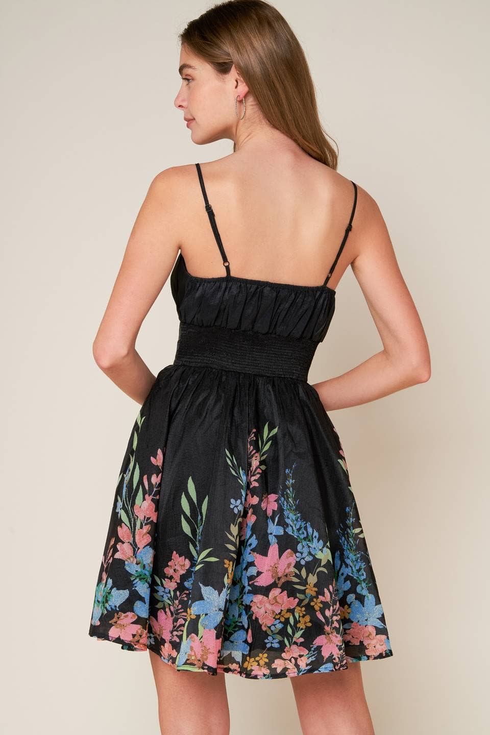 Wildflower Black Woven Mini Dress - Purpose + Passion Boutique