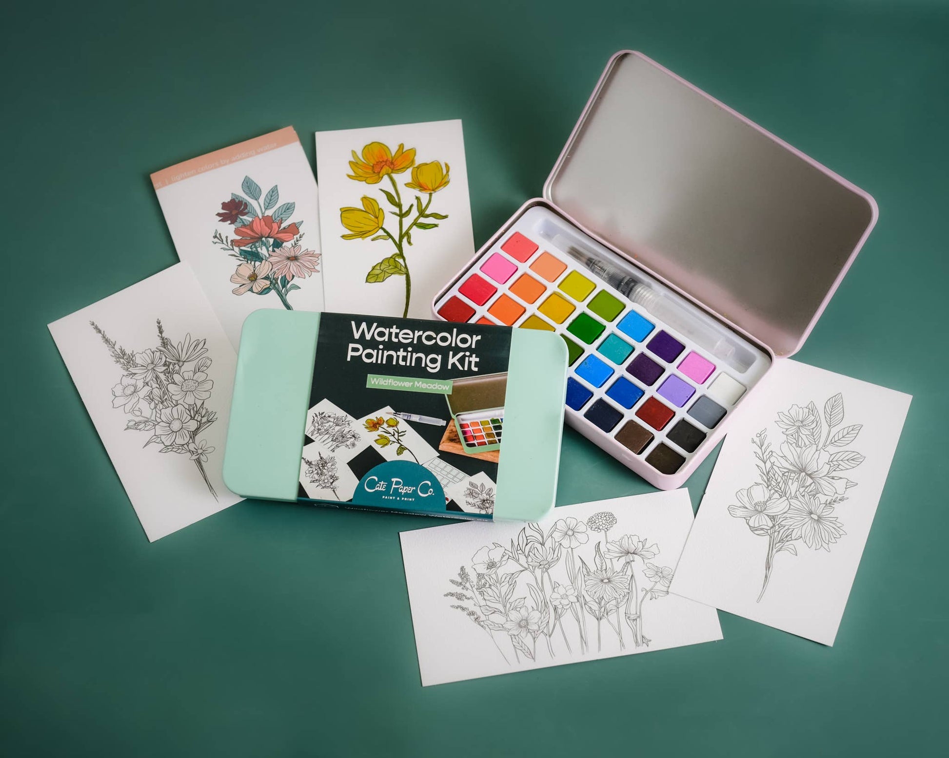 Wildflower Meadow Watercolor Painting Kit - Purpose + Passion Boutique