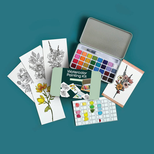 Wildflower Meadow Watercolor Painting Kit - Purpose + Passion Boutique