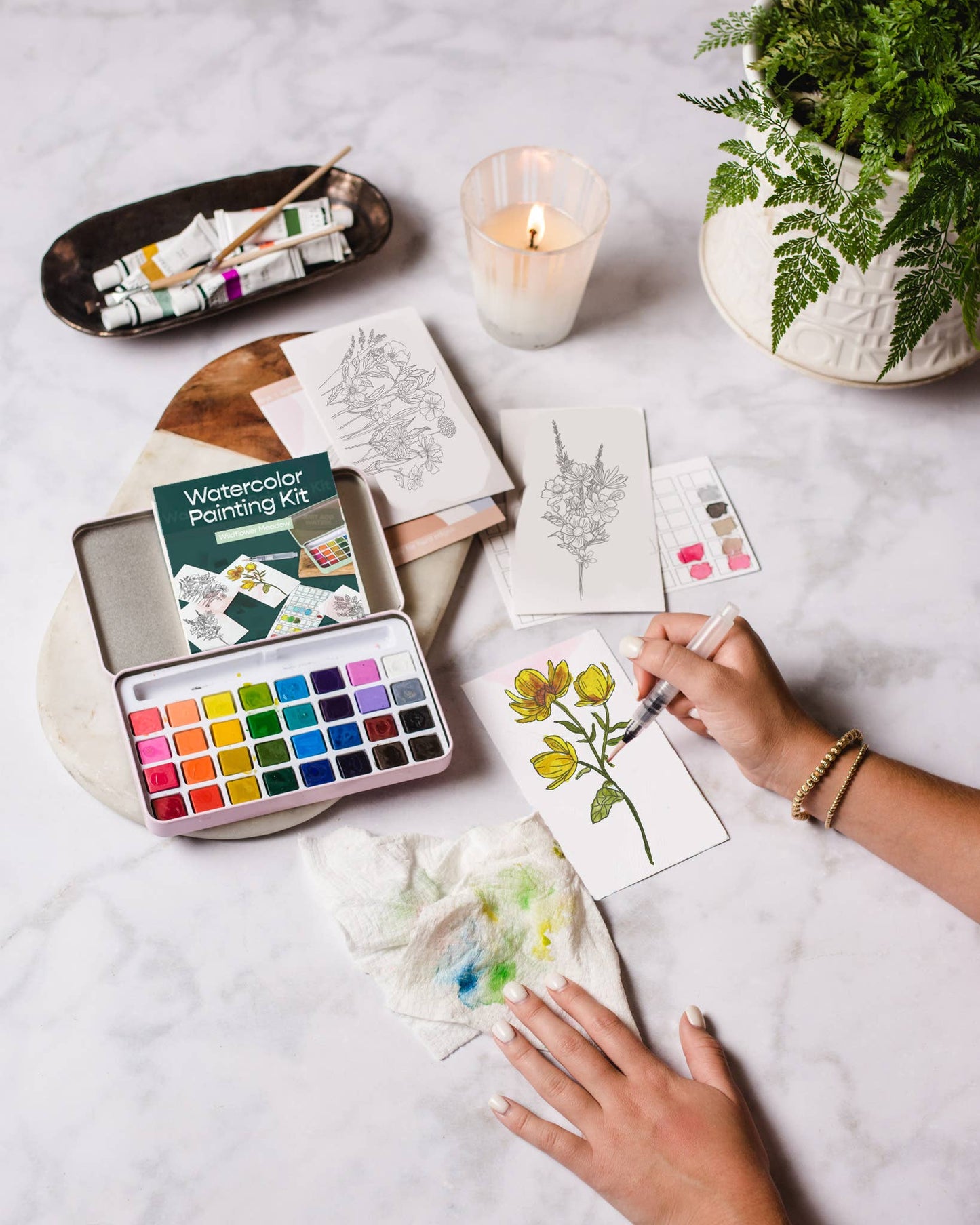 Wildflower Meadow Watercolor Painting Kit - Purpose + Passion Boutique