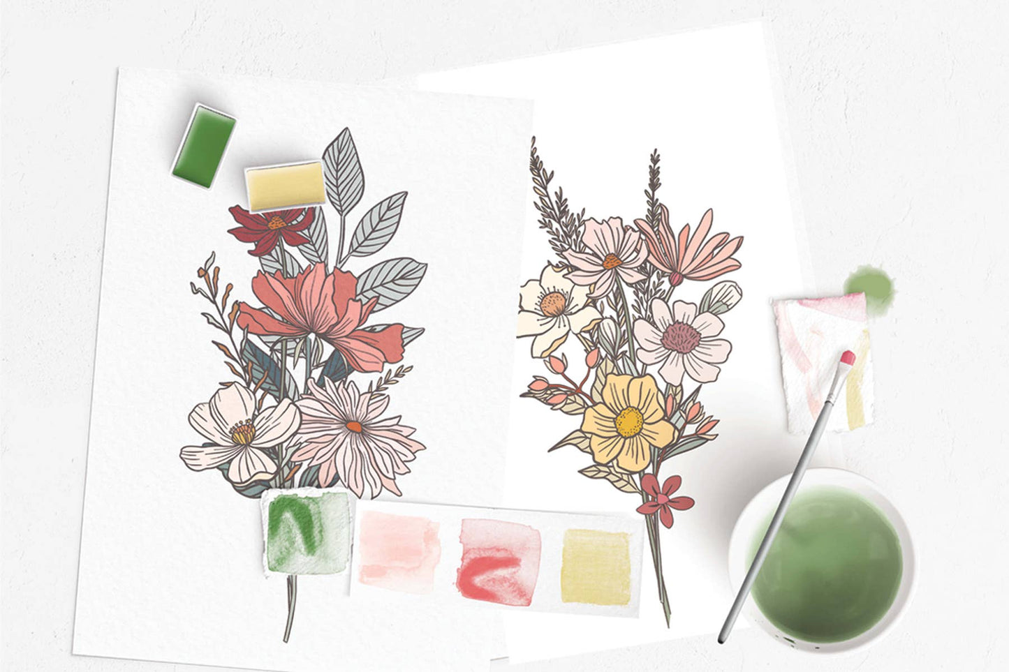 Wildflower Meadow Watercolor Painting Kit - Purpose + Passion Boutique