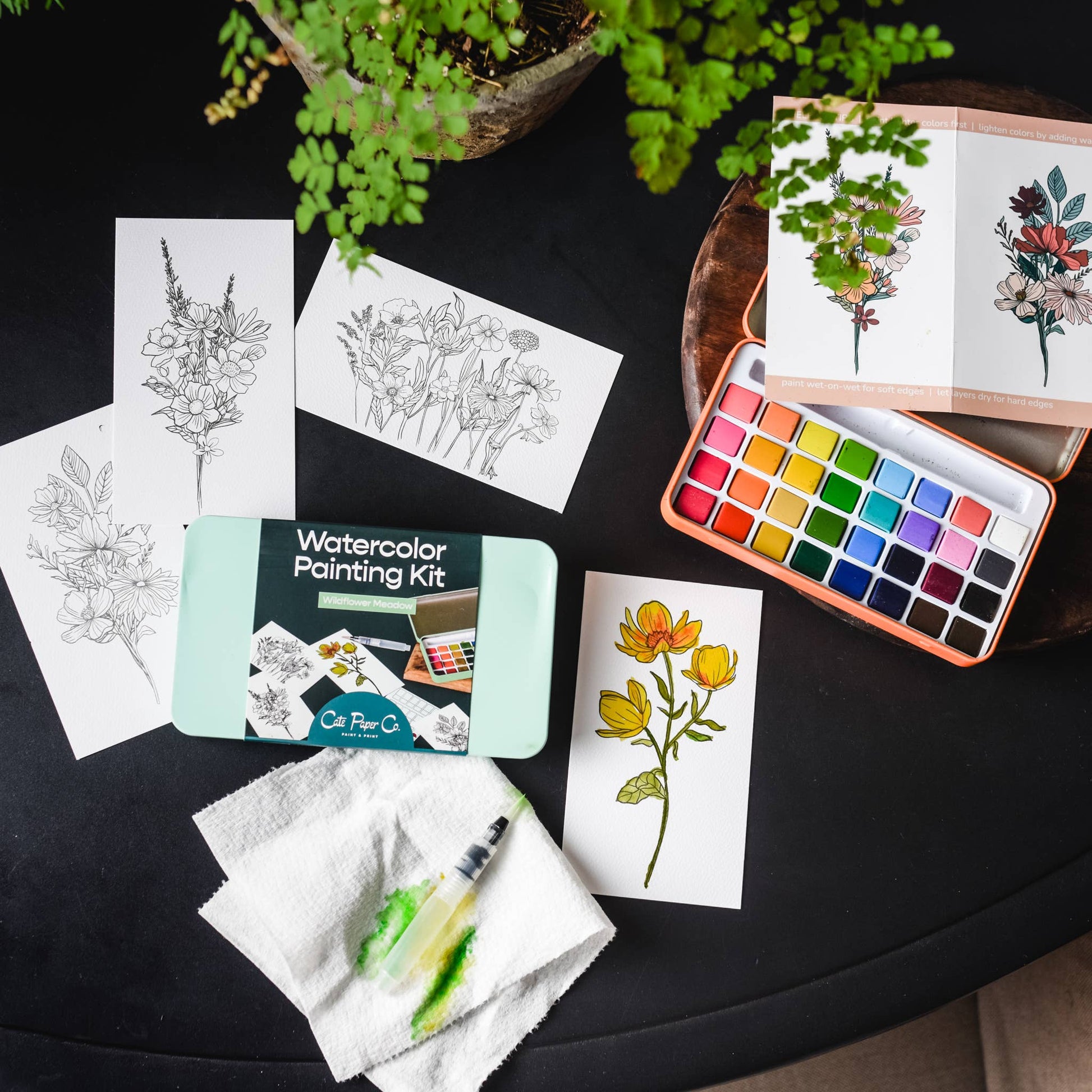 Wildflower Meadow Watercolor Painting Kit - Purpose + Passion Boutique