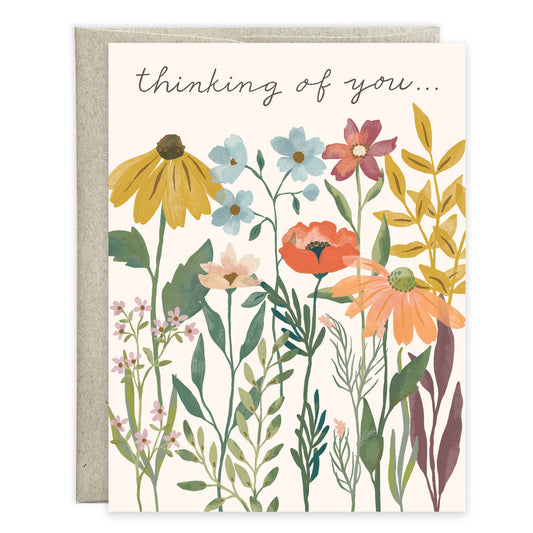 Wildflower Stems Thinking of You Card - Purpose + Passion Boutique
