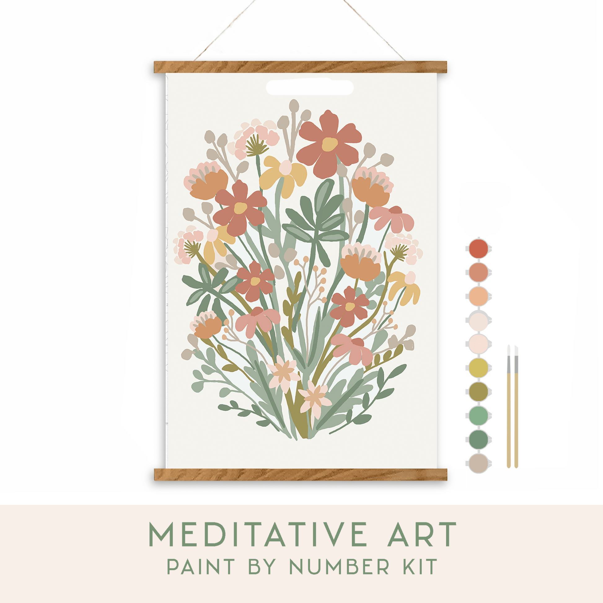 Wildflowers Meditative Art Paint by Number Kit + Frame - Purpose + Passion Boutique