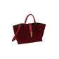 Wine Bronze Latch Suede Mini Tote - Purpose + Passion Boutique