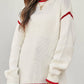Winter Pullover Contrast Stitching Sweater - Purpose + Passion Boutique