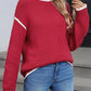 Winter Pullover Contrast Stitching Sweater - Purpose + Passion Boutique