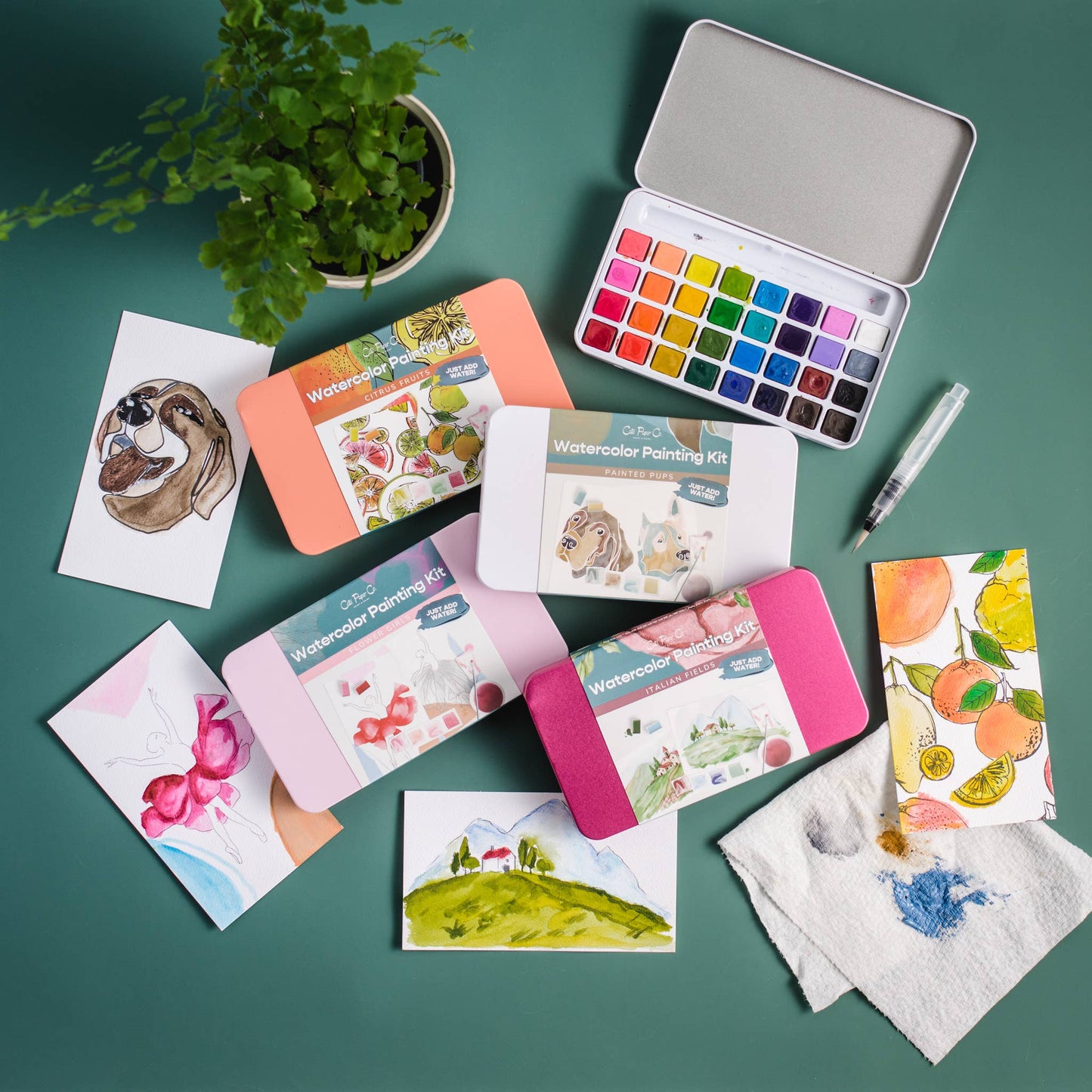 Winter Village Watercolor Painting Kit - Purpose + Passion Boutique