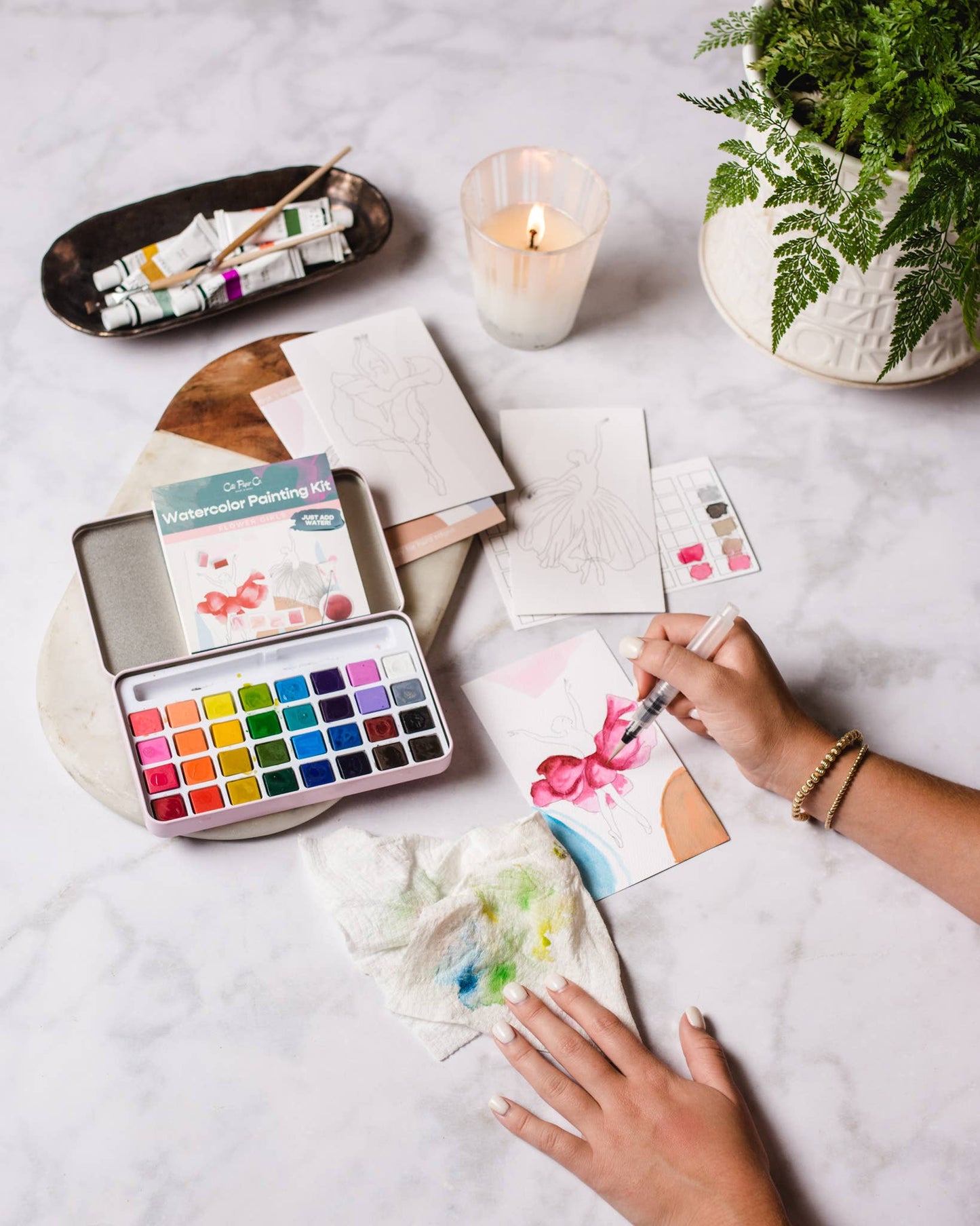 Winter Village Watercolor Painting Kit - Purpose + Passion Boutique