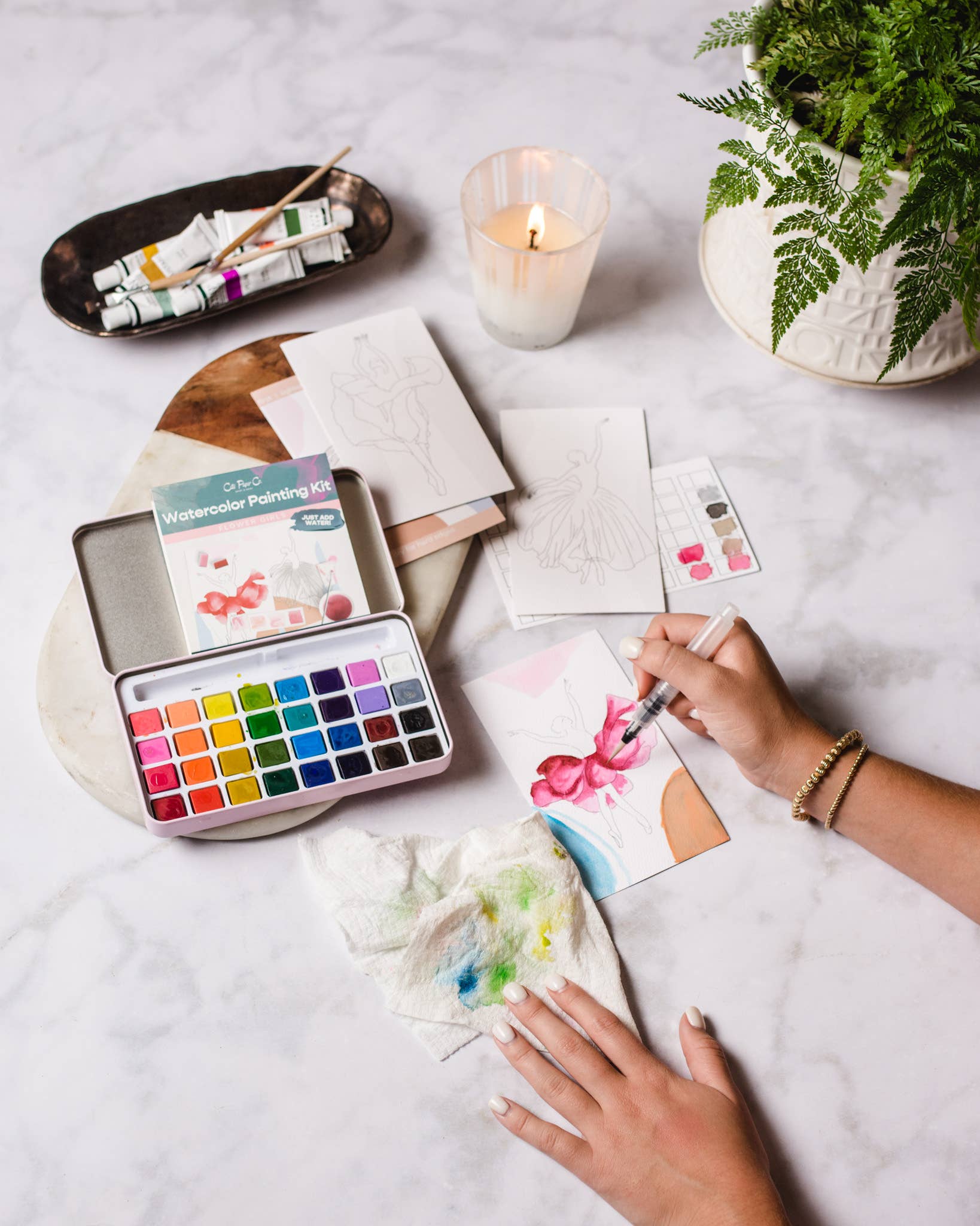 Winter Village Watercolor Painting Kit - Purpose + Passion Boutique