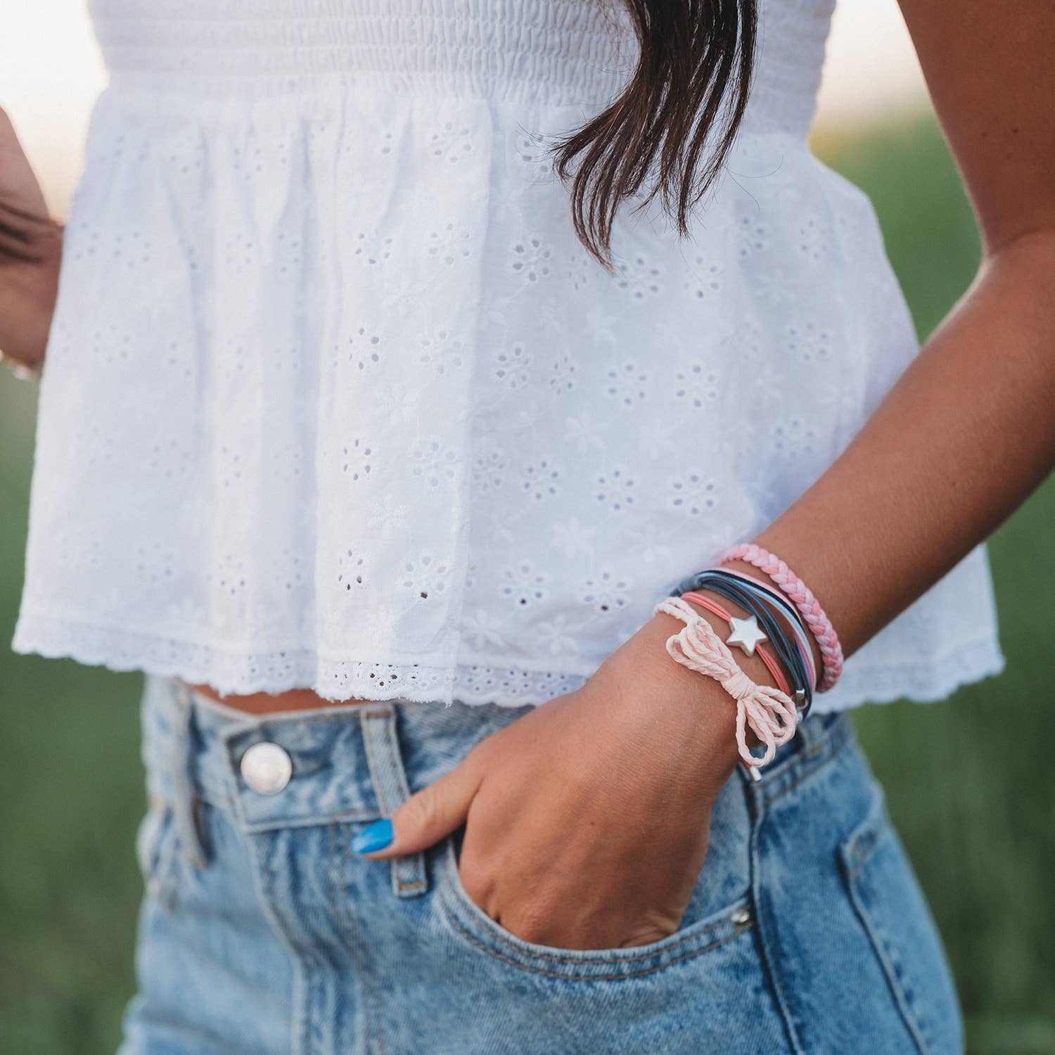 "Wish" Silver Star Hair Tie Bracelets - Purpose + Passion Boutique
